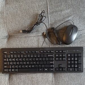 HP Wired Keyboard and Mouse Set - Black